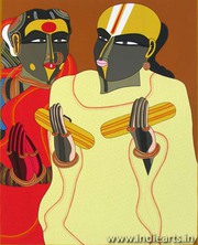 Silk Screen Paper Painting| Thota Vaikuntam Artist| Modern Indian Art